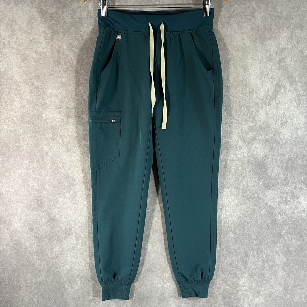 FIGS Zamora Jogger Scrub Pants Womens XS Teal Technical Collection W18W2005